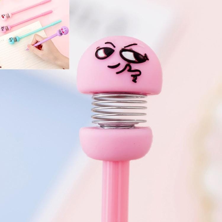 20 PCS Creative Expression Spring Doll Gel Pen Cartoon Bounce Doll Water Pen, Specification:Nib 0.38mm (Witty)