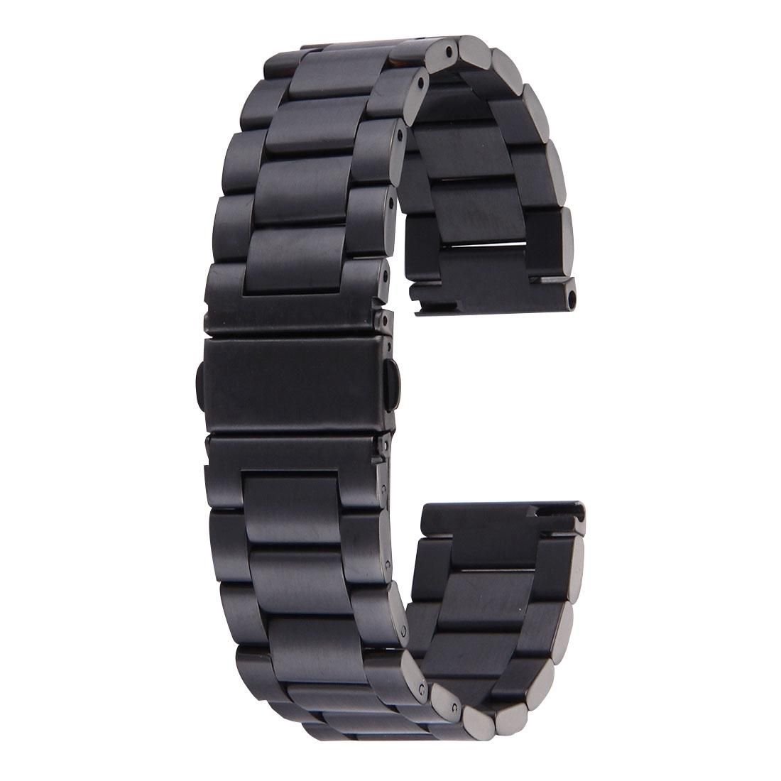 For Samsung Gear S2 Classic Smart Watch Butterfly Buckle 3 Beads Stainless Steel Watchband (Silver)