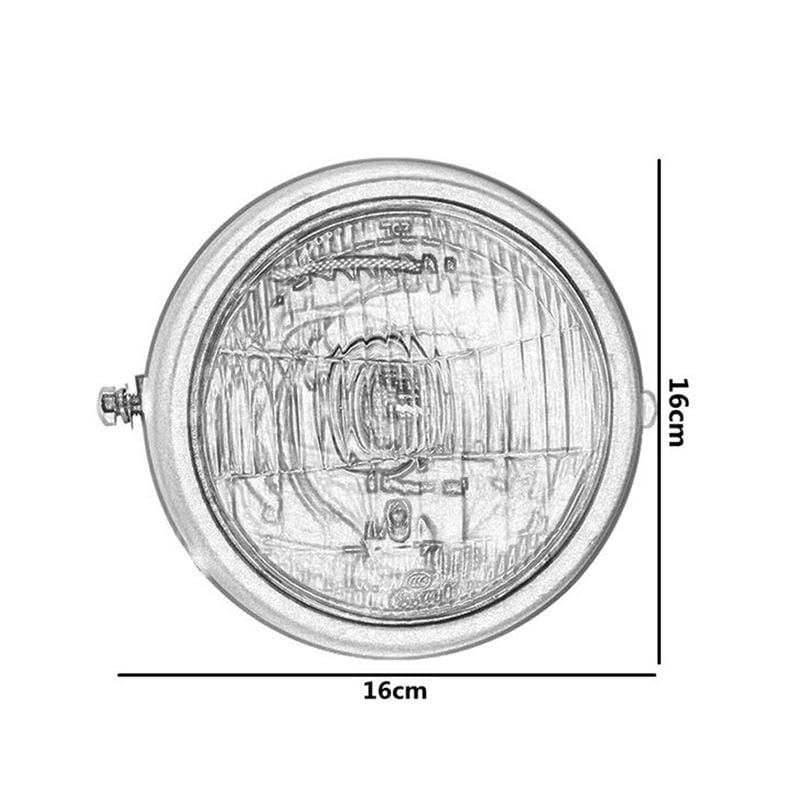 Motorcycle Black Shell Retro Lamp LED Headlight Modification Accessories for CG125 / GN125 (White)