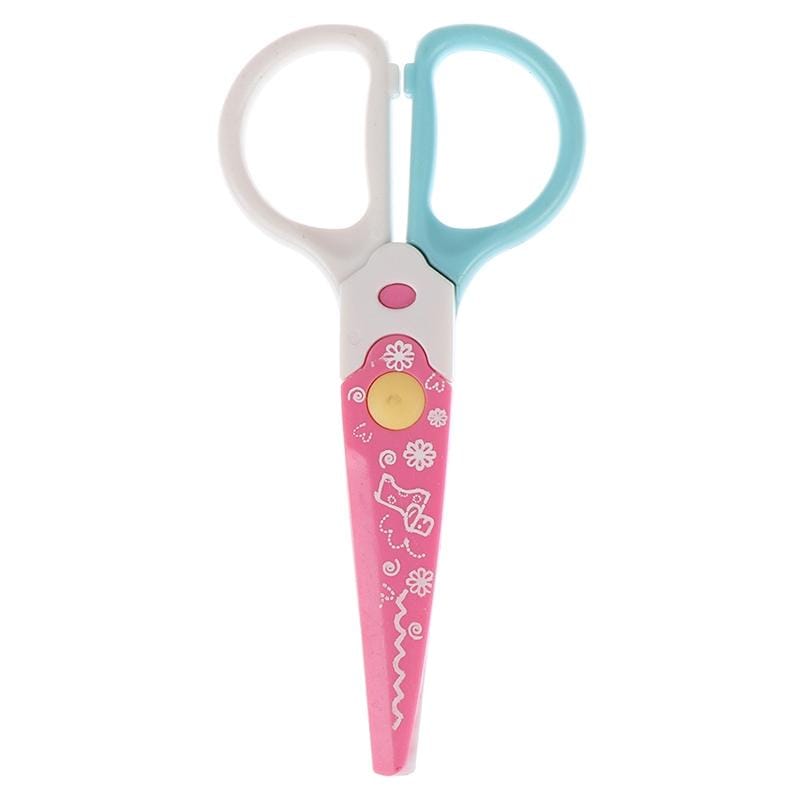 3 Sets Children Stationery Creative Lace Scissors 3/6 Knife Head Manual Safety Plastic Scissors Random Color Delivery, Size:6 Packs
