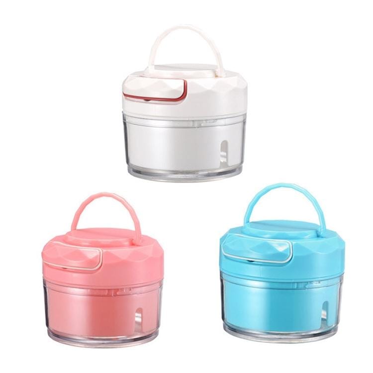 Home Kitchen Manually Pull Garlic Pounded Garlic Machine Ginger Minced Garlic Crusher (Pink)
