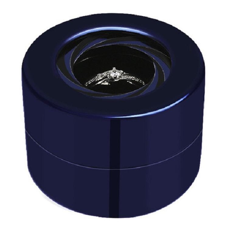 Surprise Jewelry Proposal Rotation Diamond Ring Box, Size:5.6�4cm (Dark Blue)