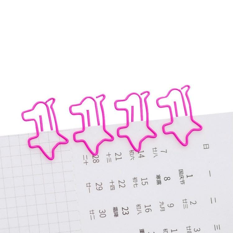 30 PCS Pink Piggy Paper Clips Student Paper Clip Office Storage Folder