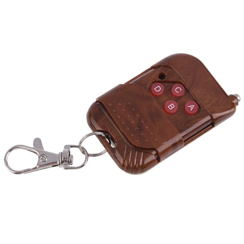 315MHz EV1527 12V ASK Mahogany Wireless Learning Code 4 Keys Remote Control (Brown)