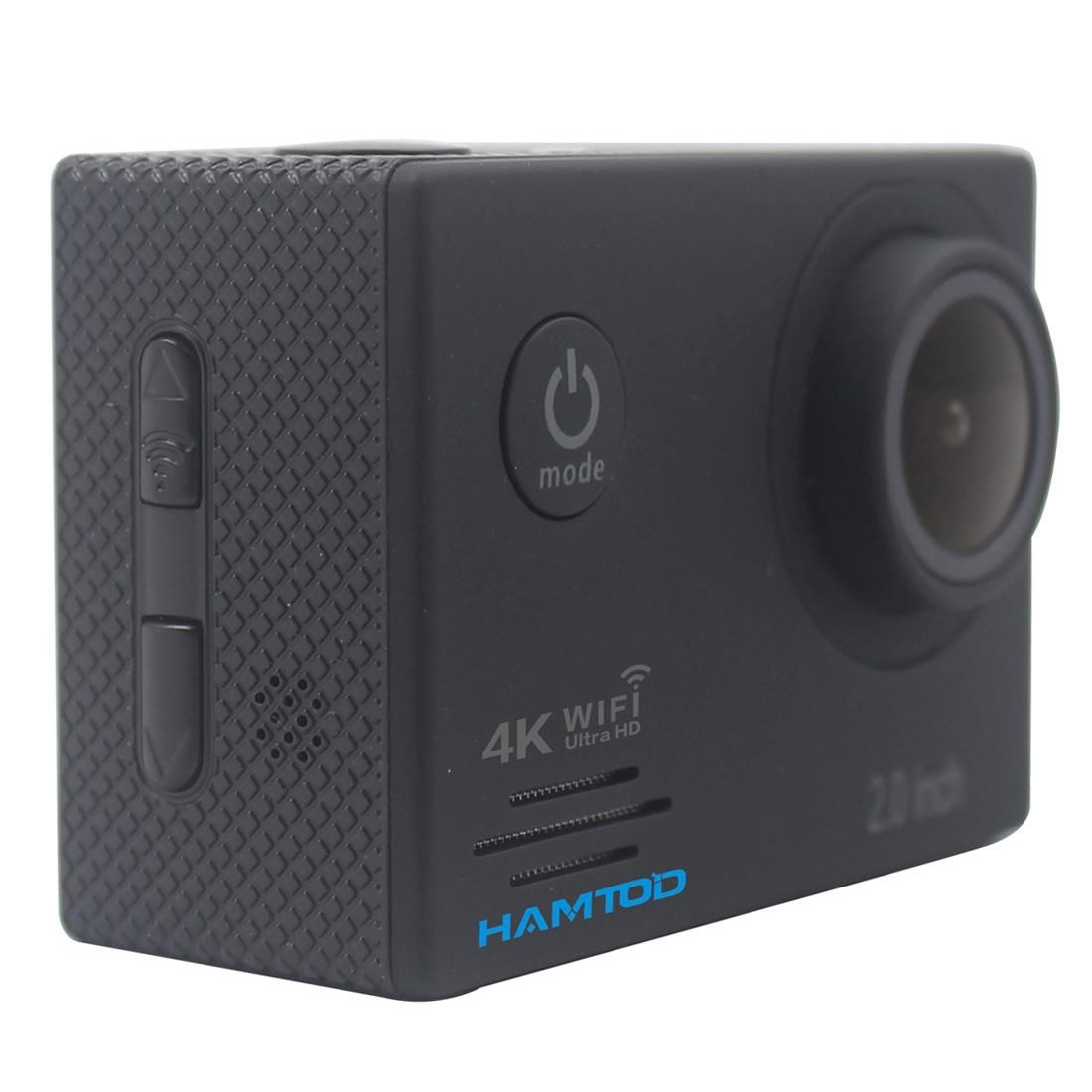 HAMTOD HF60 UHD 4K WiFi 16.0MP Sport Camera with Waterproof Case, Generalplus 4247, 2.0 inch LCD Screen, 120 Degree Wide Angle Lens, with Simple Accessories (White)