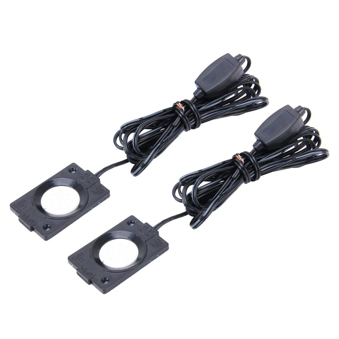 2 PCS Car Auto Universal IP65 Orange Light Door Collision Warning Light  DC 12V , Cable Length: 2m