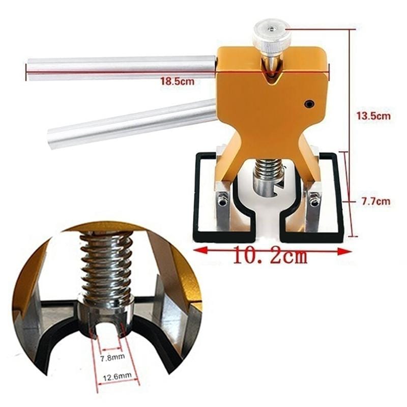 51 PCS Auto Car Metal PDR Dent Lifter-Glue Puller Tab Hail Removal Paintless Car Dent Repair Tools Kit, with 20W Glue Gun, US Plug or EU Plug