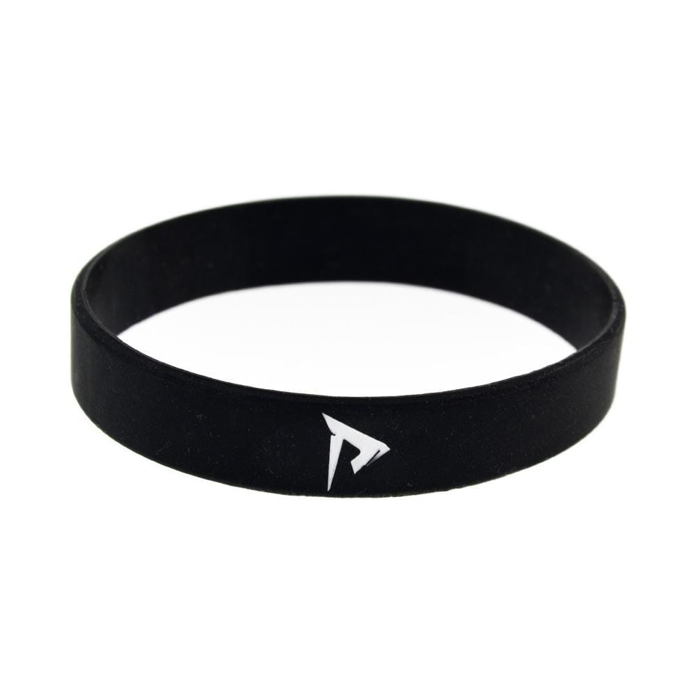 10pcs Road to the Dream Silicone Wristband Ink Filled Logo Bracelet Adult Size (Black)