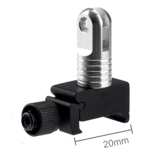 Super Mini Quick Release 20mm Rail Mount for GoPro  NEW HERO /HERO6   /5 /5 Session /4 Session /4 /3+ /3 /2 /1, Xiaoyi and Other Action Cameras (Black)