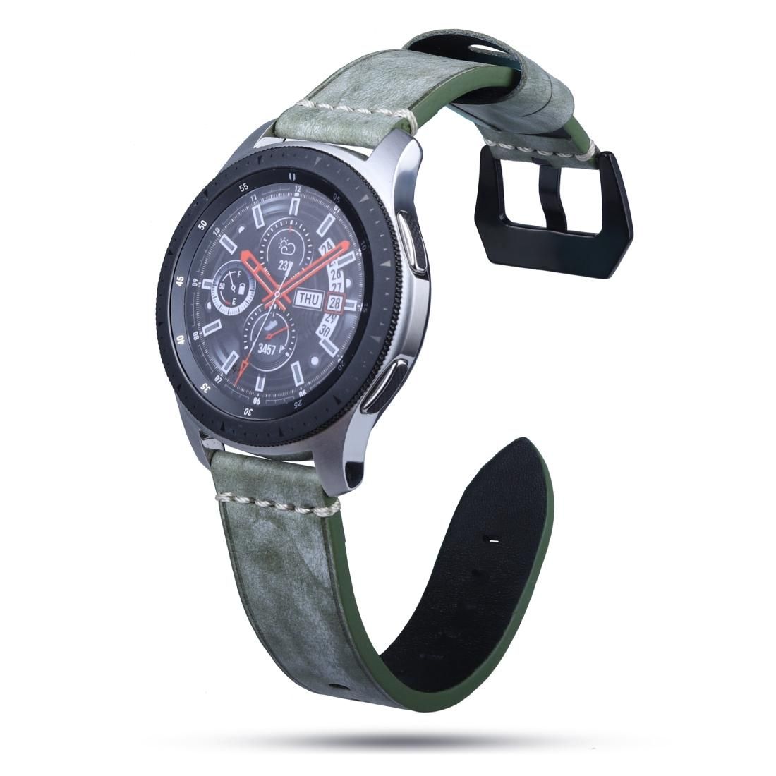 22mm Leather strap For Huawei Watch GT2e / GT2 46mm (Green)