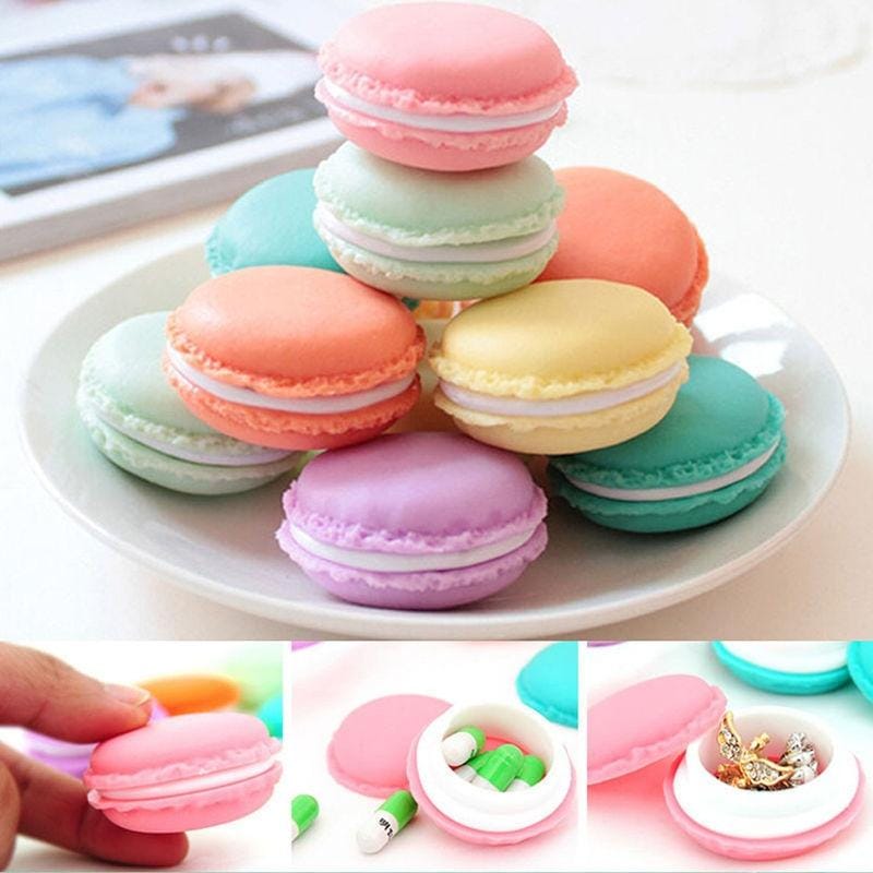 2 PCS Fashionable Macaron Storage Box  Jewelry Ring Box (Yellow)