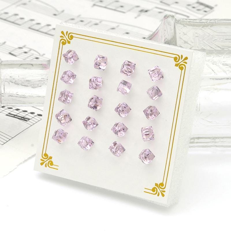 10 Pairs/Set Crystal Earrings Female Fashion Jewelry Earrings (Pink)