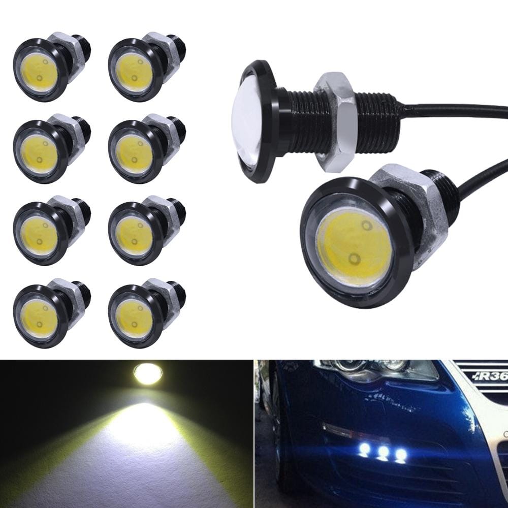 10 PCS 18mm 1.5W DC9-80V Motorcycle Eagle Eye Light Single Lens (White Light)