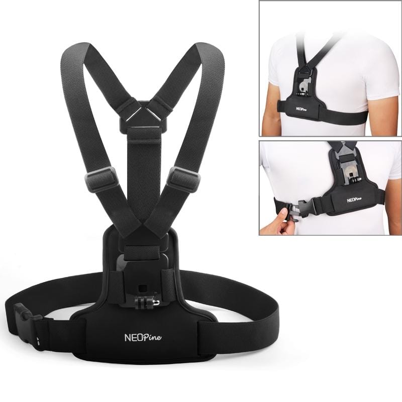 NEOPINE Elastic Fibers Diving Material Chest Belt for GoPro  NEW HERO /HERO6   /5 /5 Session /4 Session /4 /3+ /3 /2 /1, Xiaoyi and Other Action Cameras (Blue)