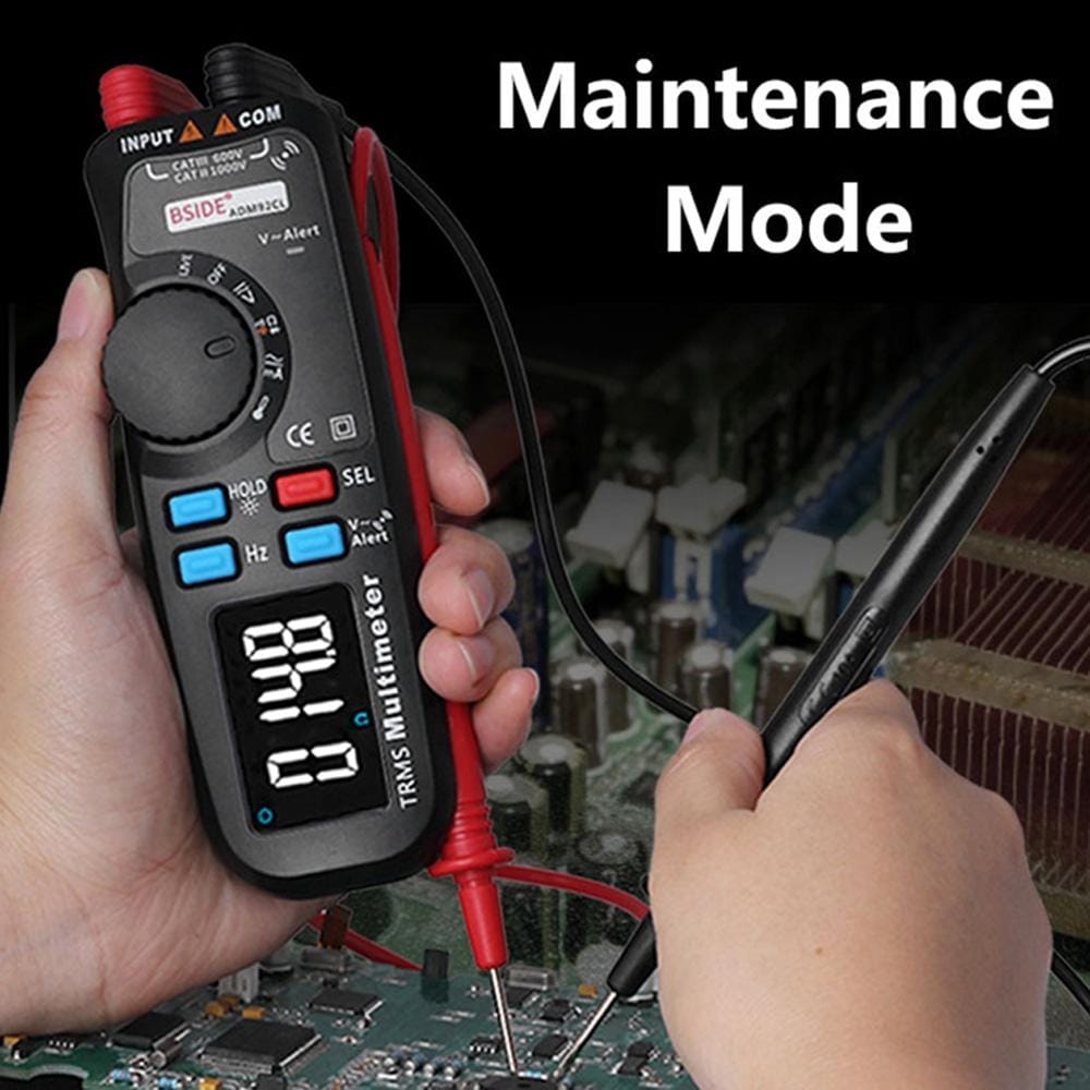 BSIDE ADM92CL Car Digital Multimeter Pen DC/AC Ammeter Voltmeter Multitester Thermometer Capacitance ohm Tester