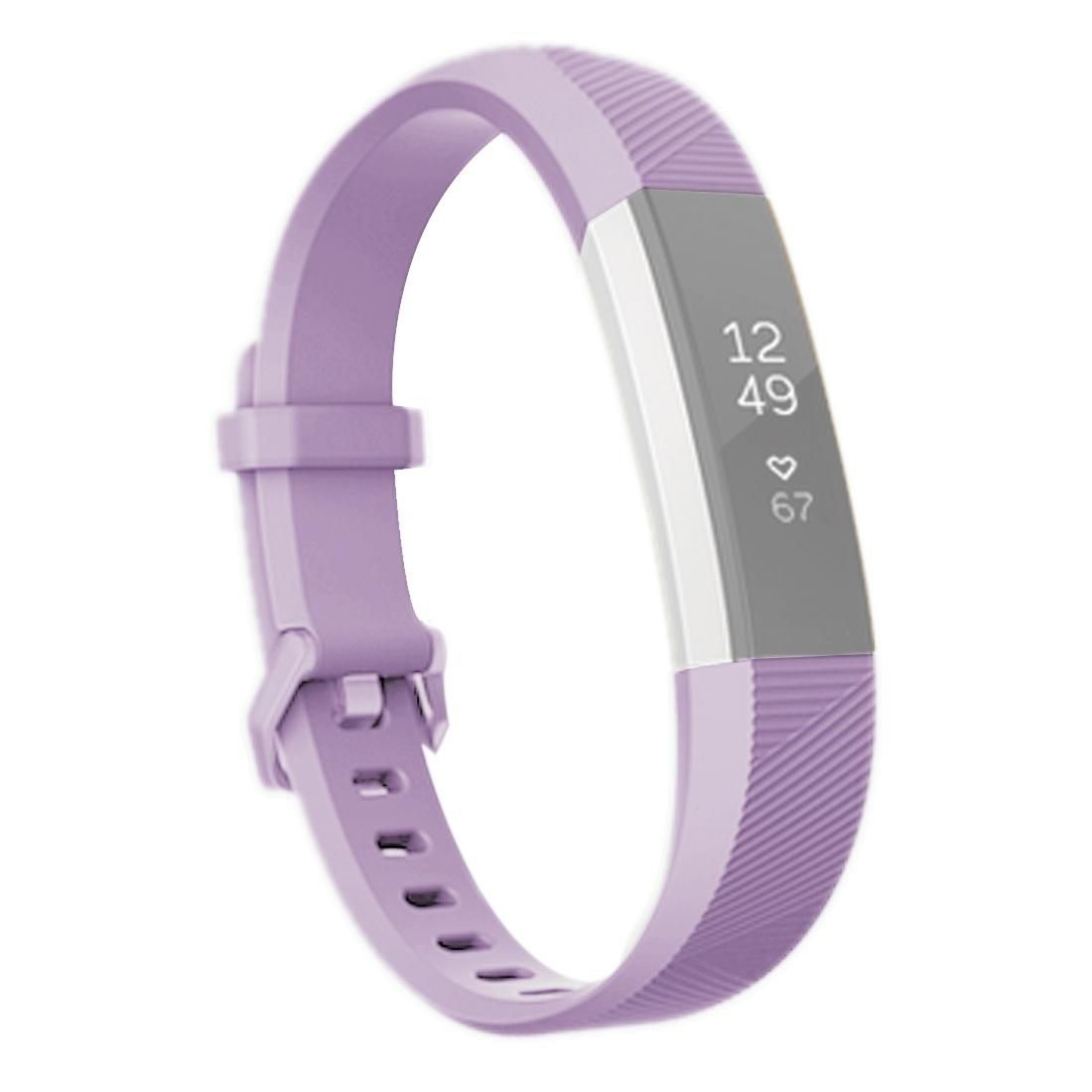 For Fitbit Alta Smart Watch Silicone Watchband, Length: about 23.8cm (Light Purple)