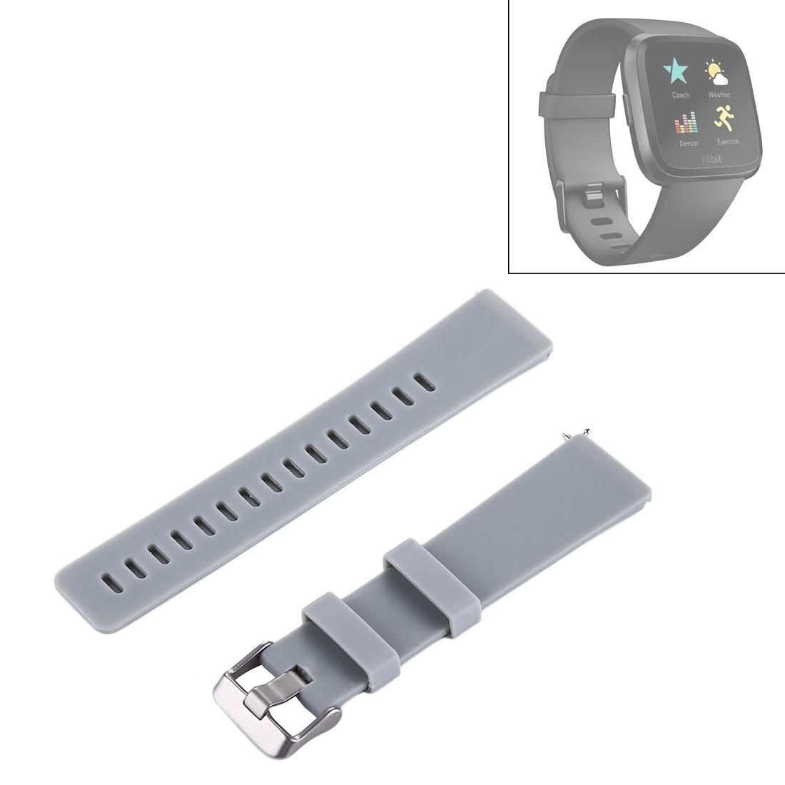For Fitbit Versa / Versa 2 Simple Fashion Silicone Watch Strap (Grey)