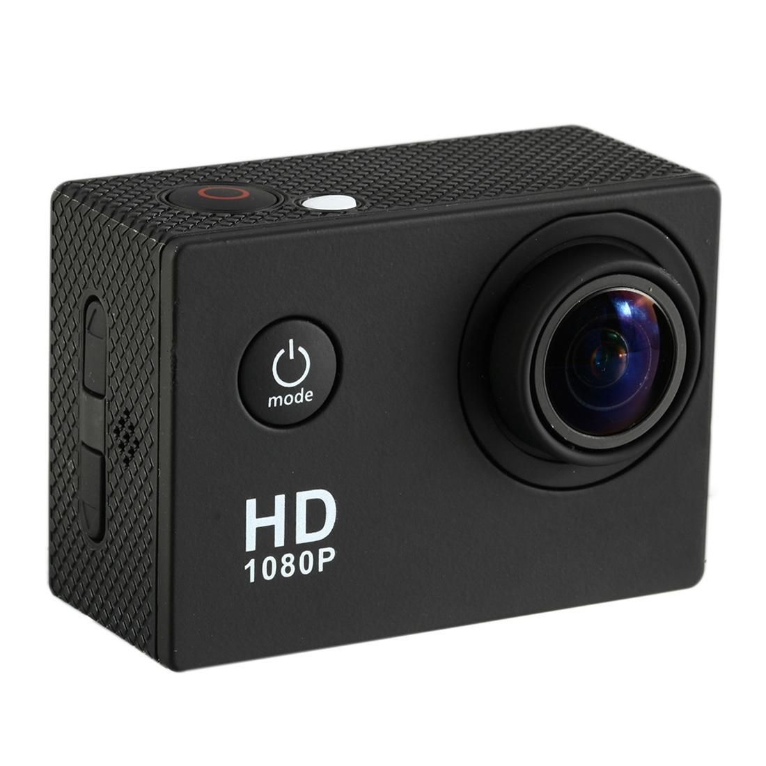 HAMTOD HF40 Sport Camera with 30m Waterproof Case, Generalplus 6624, 2.0 inch LCD Screen (Black)