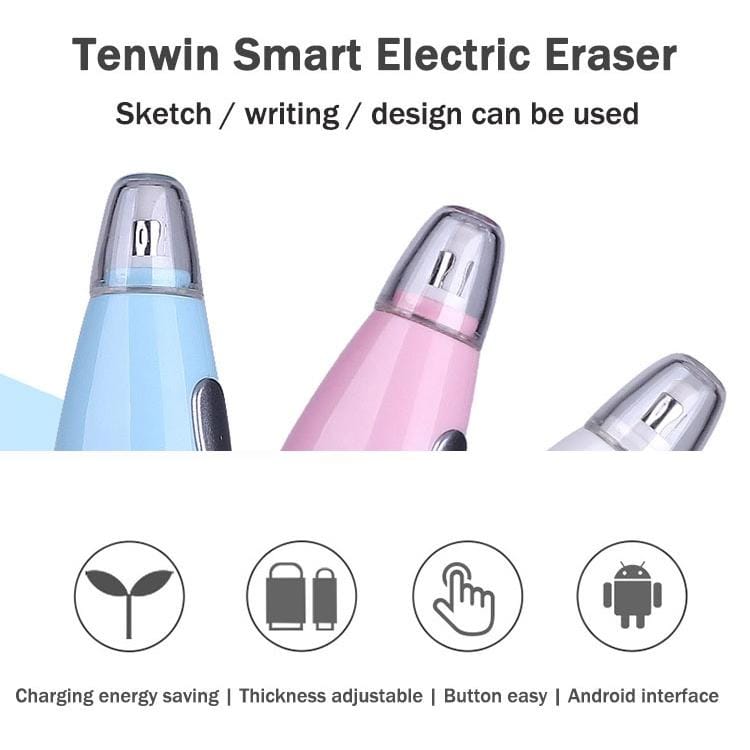 Cute Electric Eraser Children Stationery Office Supplies (Blue)