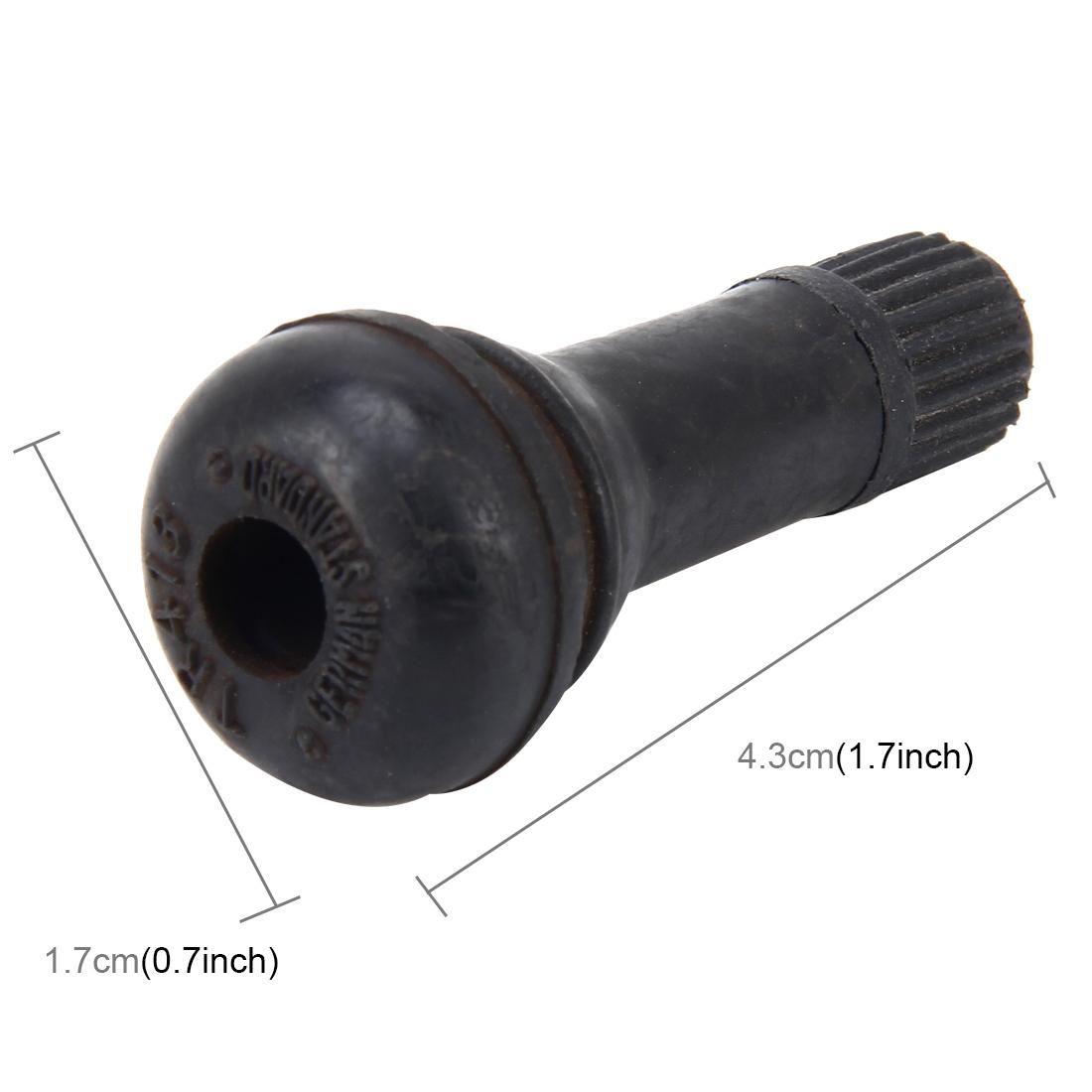 TR413 Car Motorcycle Bike Universal Copper Valve Adaptor with Rubber Cover