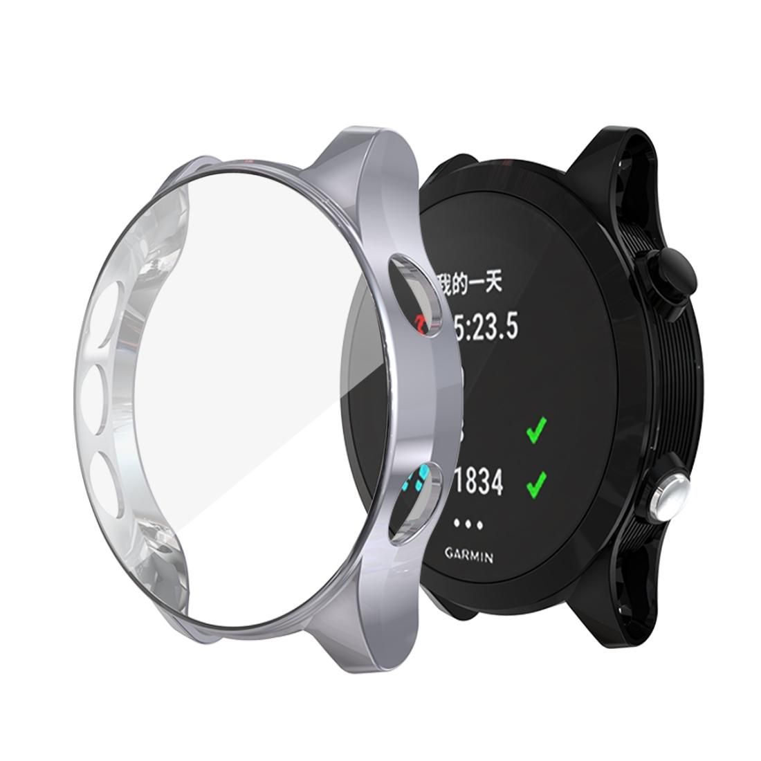 For Garmin Forerunner 935 TPU Electroplated Watch Case (Gun Color)