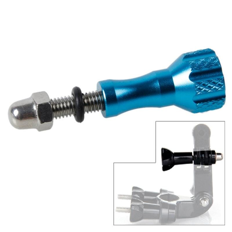 TMC Aluminum Mini Thumb Knob Stainless Bolt Screw for GoPro  NEW HERO /HERO6   /5 /5 Session /4 Session /4 /3+ /3 /2 /1, Xiaoyi and Other Action Cameras, Length: 5cm (Blue)