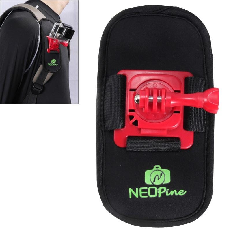 NEOPine Fashionable 360 Degree Rotation Diving Material Camera Belt / Shoulder Harness for GoPro HERO4 /3+ /3 /2 /1,Xiaomi Yi,SJCAM SJ6000 / SJ5000 / SJ5000 WIFI / SJ4000 Sport Camera (Red)