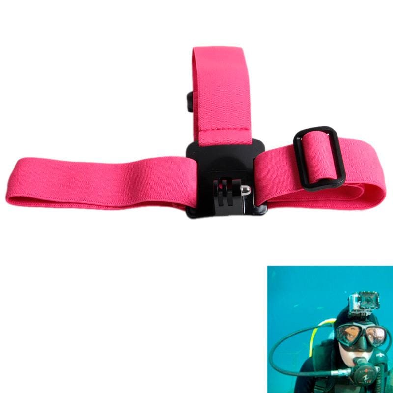ST-24 Anti-skid Adjustable Elastic Head Strap Belt for GoPro Hero 4 / 3+ / 3 / 2 / 1 (Magenta)