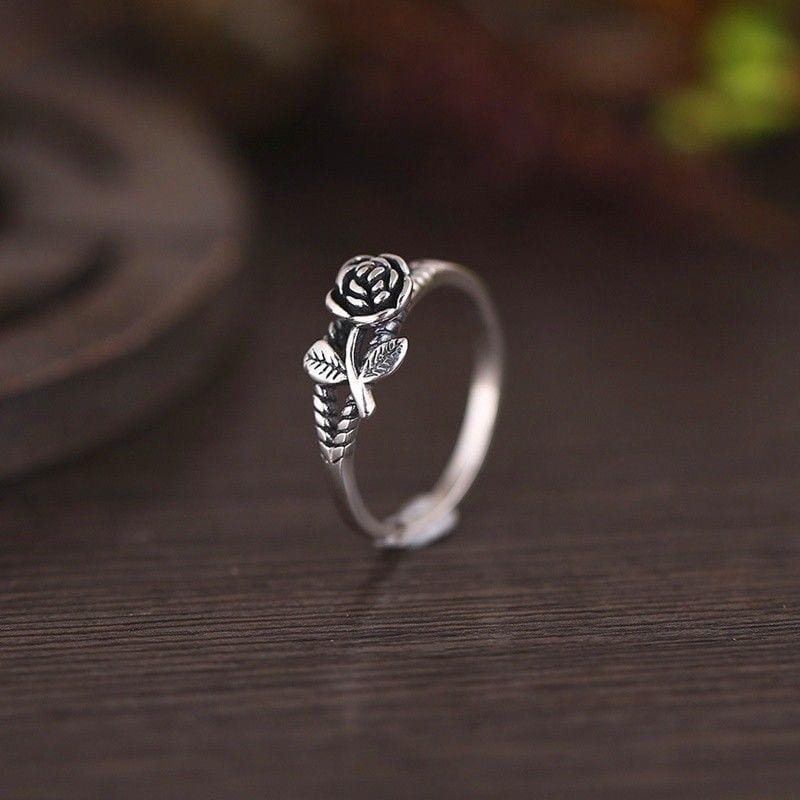 Women Vintage Rose Simple Engagement Ring Jewelry Fashion Jewelry, Ring Size:7