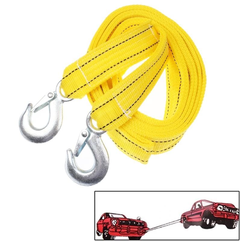 5 Tons Vehicle Towing Cable Rope, Length: 4m (Yellow)