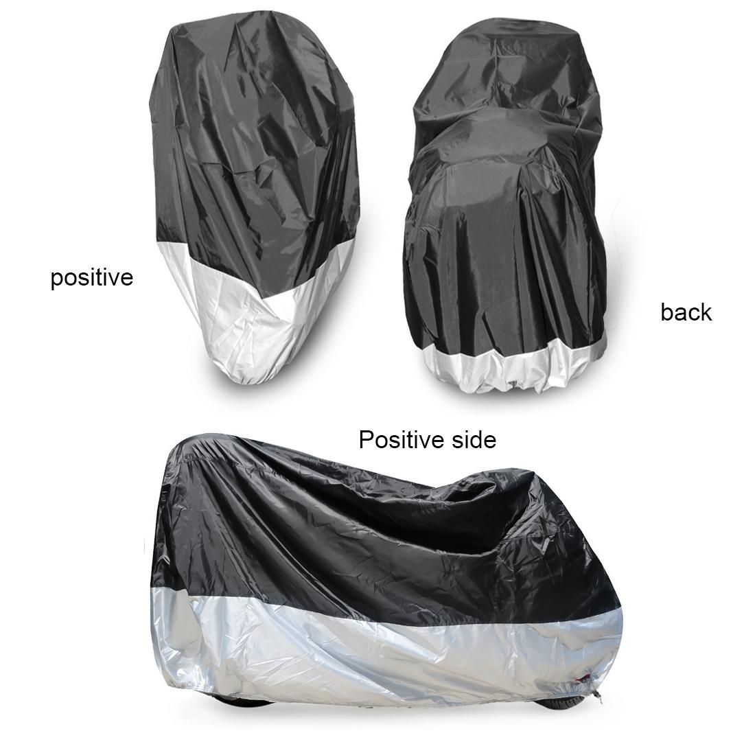 210D Oxford Cloth Motorcycle Electric Car Rainproof Dust-proof Cover, Size: L (Silver)