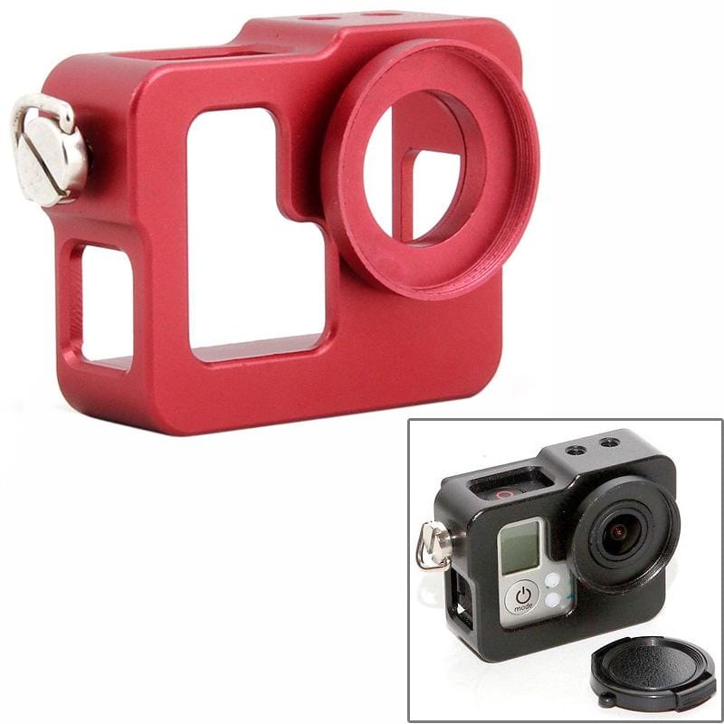 CNC Aluminium Alloy Housing Shell / Matel Protective Cage for GoPro Hero 4 / 3+ / 3, ST-121 (Red)