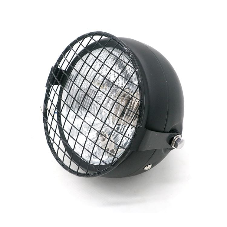 Motorcycle Reticular Retro Lamp LED Headlight Modification Accessories for Halley CG125 / GN125 (White)