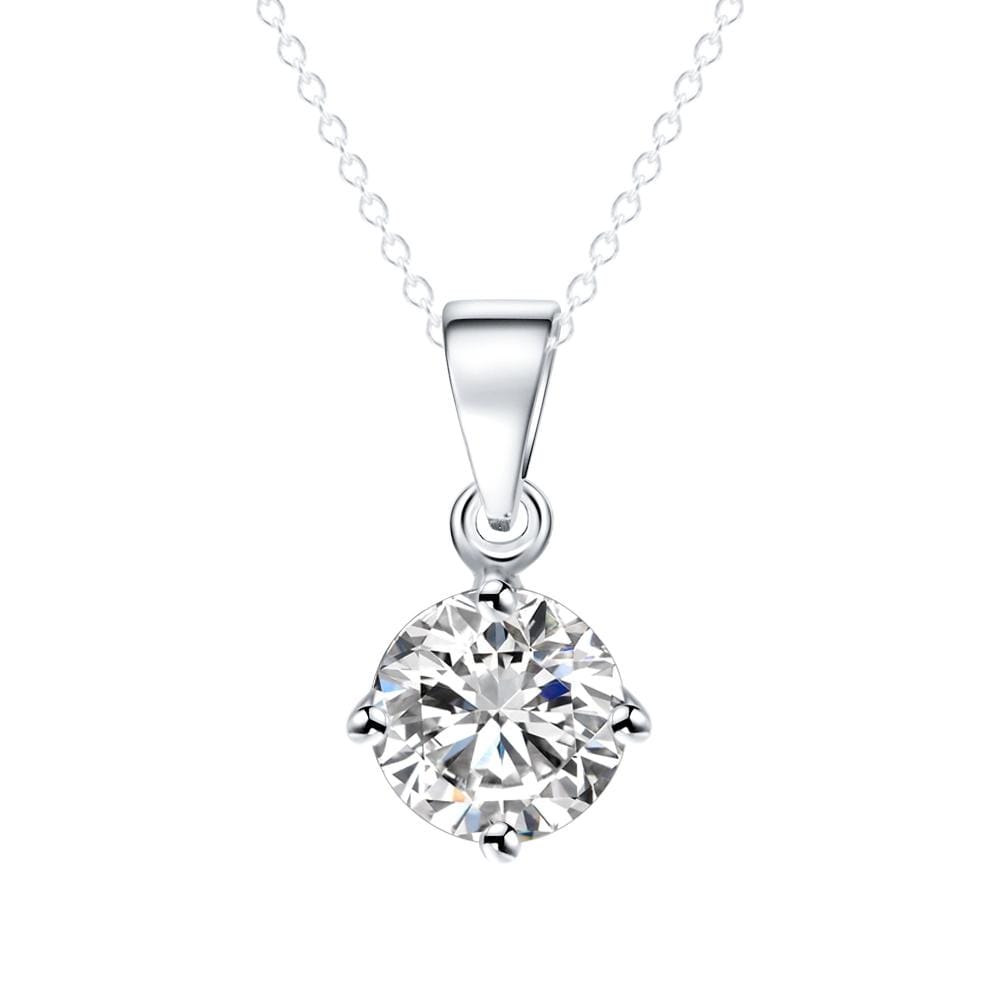 Simple Jewelry Round Shape Pendant Necklace for Women Wedding Jewelry (Gold)