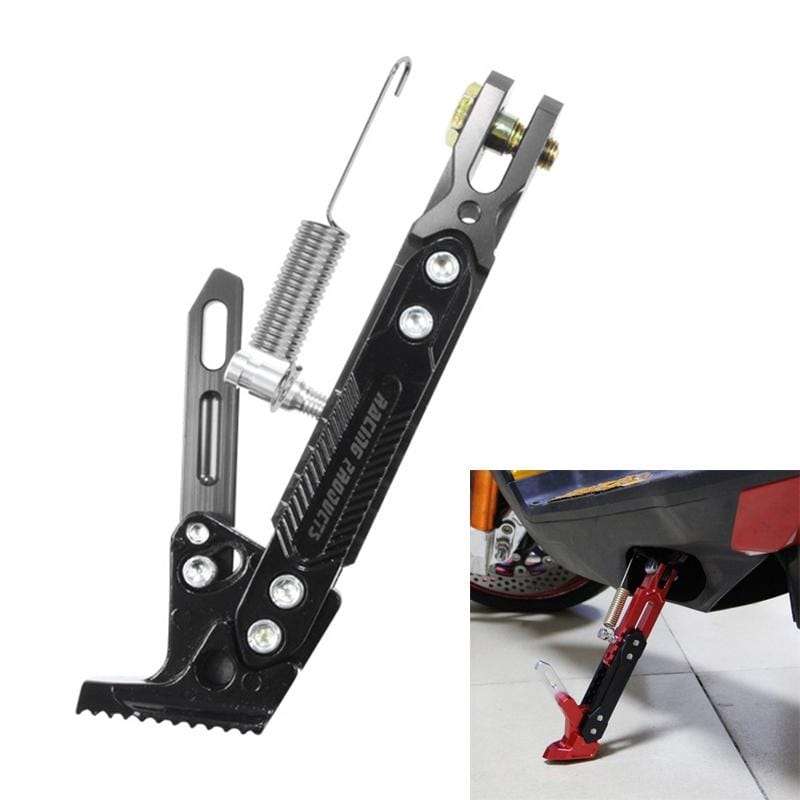 Motorcycle Modified Aluminum Alloy Side Tripod Adjustable Pedal Holder (Titanium Color)
