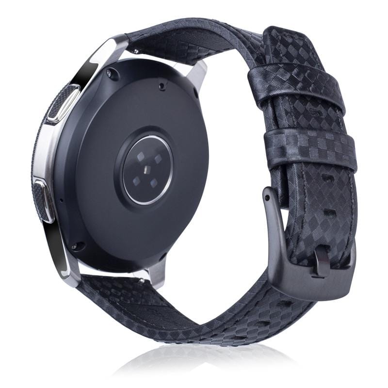 22mm For Huawei Watch GT2e GT2 46mm Carbon fiber leather strap (Blue)
