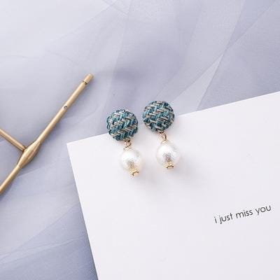 Summer Blue Geometric Acrylic Hollow Drop Earrings for Women Party Beach Jewelry (J4209)