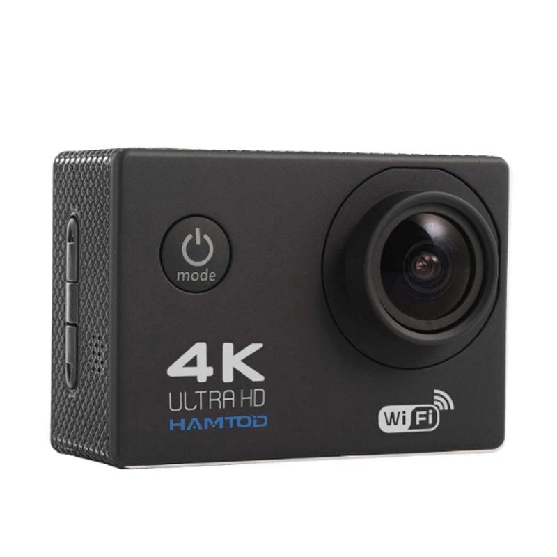 HAMTOD H9A HD 4K WiFi Sport Camera with Waterproof Case, Generalplus 4247, 2.0 inch LCD Screen, 120 Degree Wide Angle Lens (White)