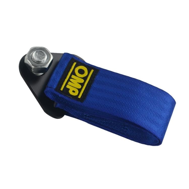 High Strength Nylon Tow Ropes Racing Car Universal Tow Eye Strap Tow Strap (Blue)