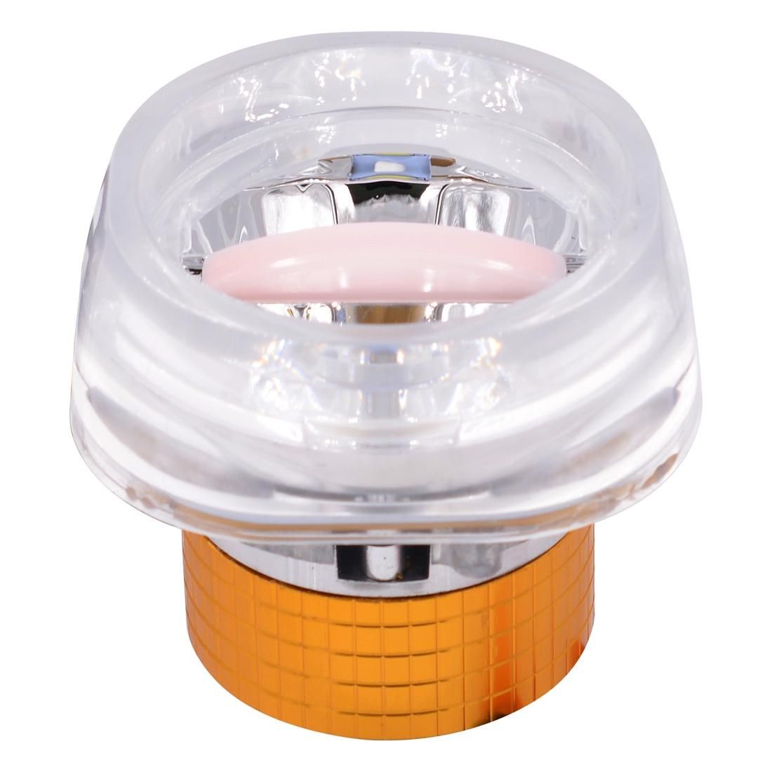 Motorcycle 30W DC 12V-85V IP66 Square Jellyfish Breathable Lamp Double Aperture LED Headlight (Green Light)