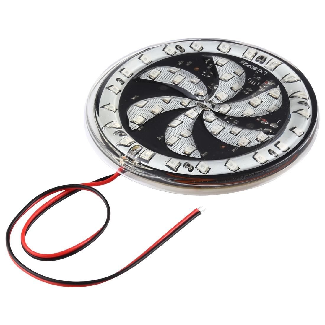 65 LEDs SMD 2835 Motorcycle Modified Windmill Angel Eyes RGB Light Fire Wheel Light Styling Flash Atmosphere Lamp, Diameter: 8.3cm, DC 12V