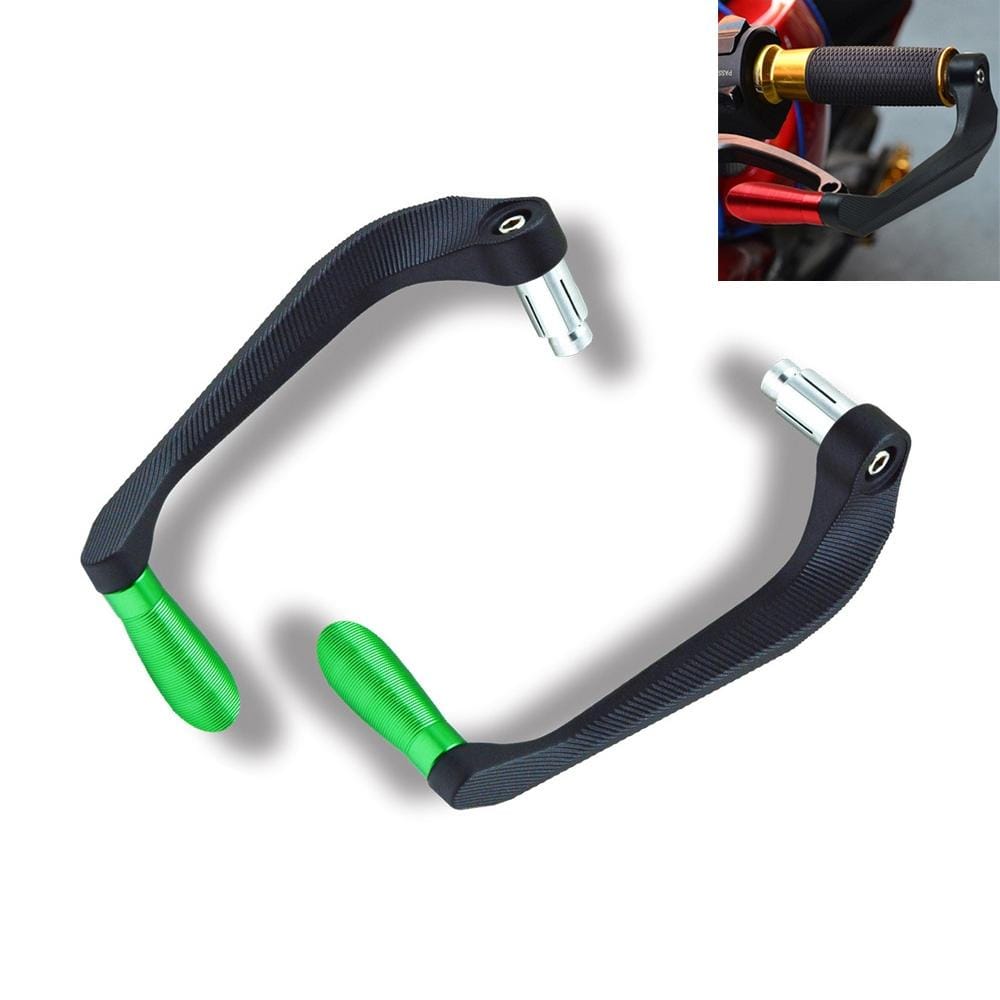 2 PCS Motorcycle Modification Accessories Striped Horn Shape Gear Brake Clutch Handbrake (Green)