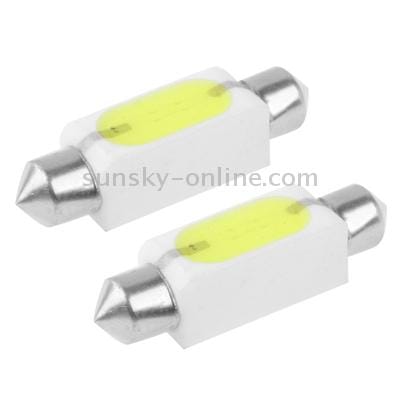 41mm 1.5W White Ceramic LED Car Signal Light Bulb, DC 12V