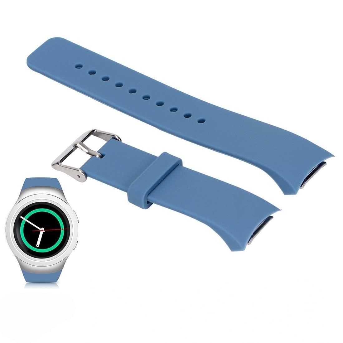 Solid Color Wrist Strap Watch Band for Galaxy Gear S2 R720 (Navy Blue)