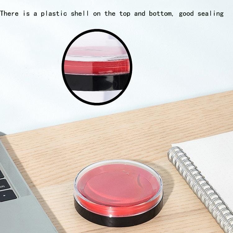 4 PCS Deli 9863ES Round Quick-drying Water-resistant Printing Mud Office Financial Atomic Printing Oil
