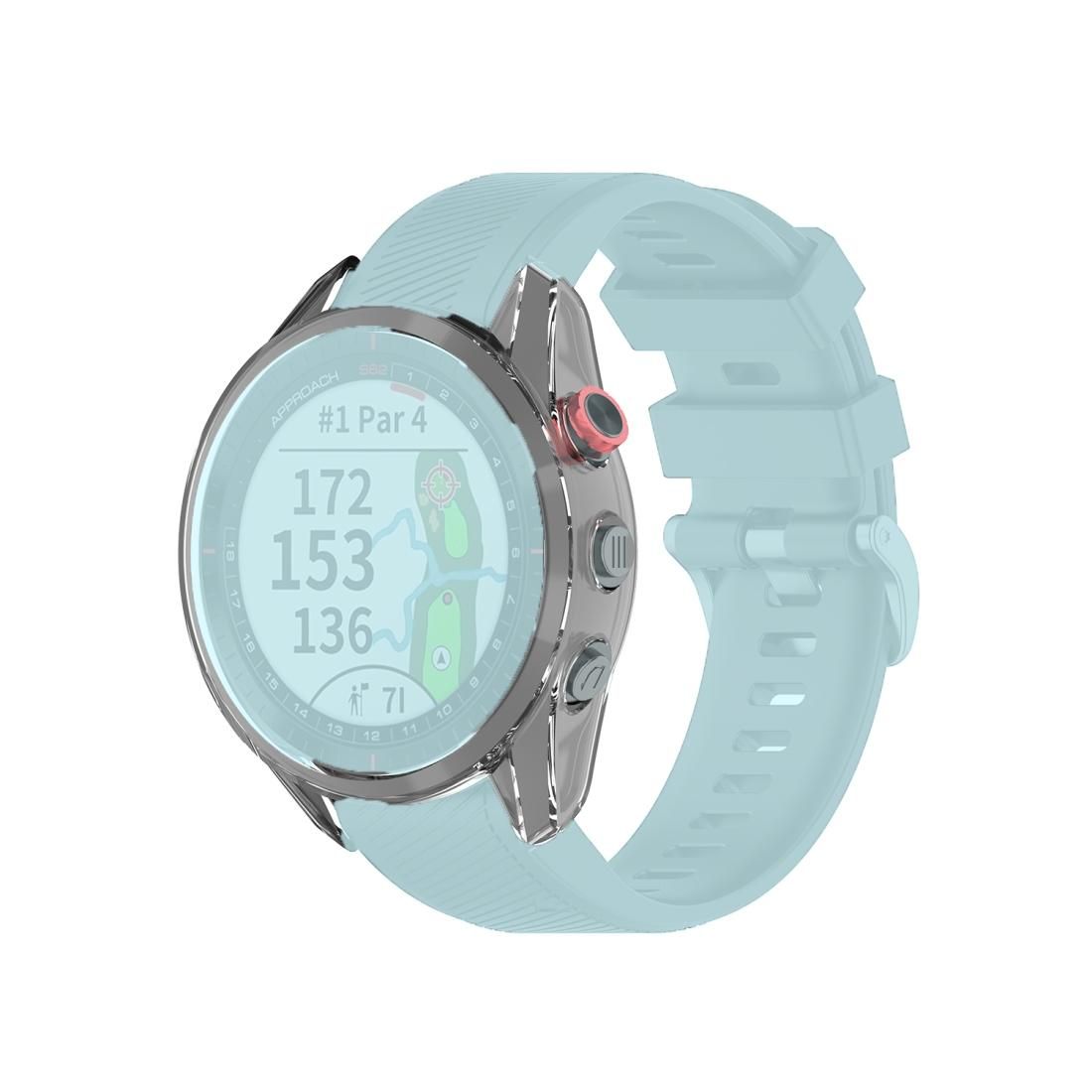 For Garmin Approach S62 Transparent TPU Silicone Watch Case (Transparent White)