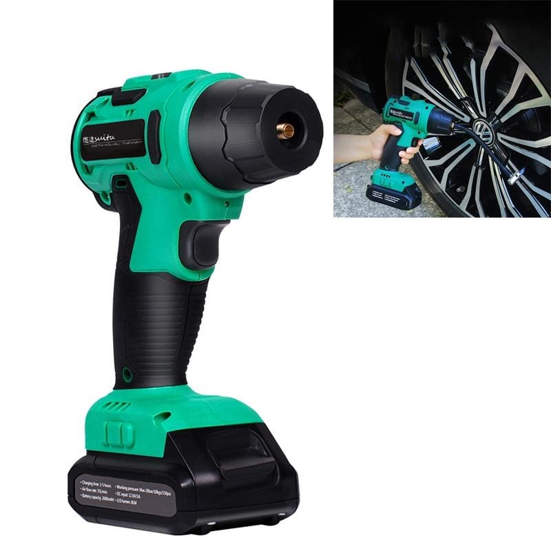 SUITU High-pressure Handheld Smart Digital Display Car Portable Wireless Tire Inflator (Green)