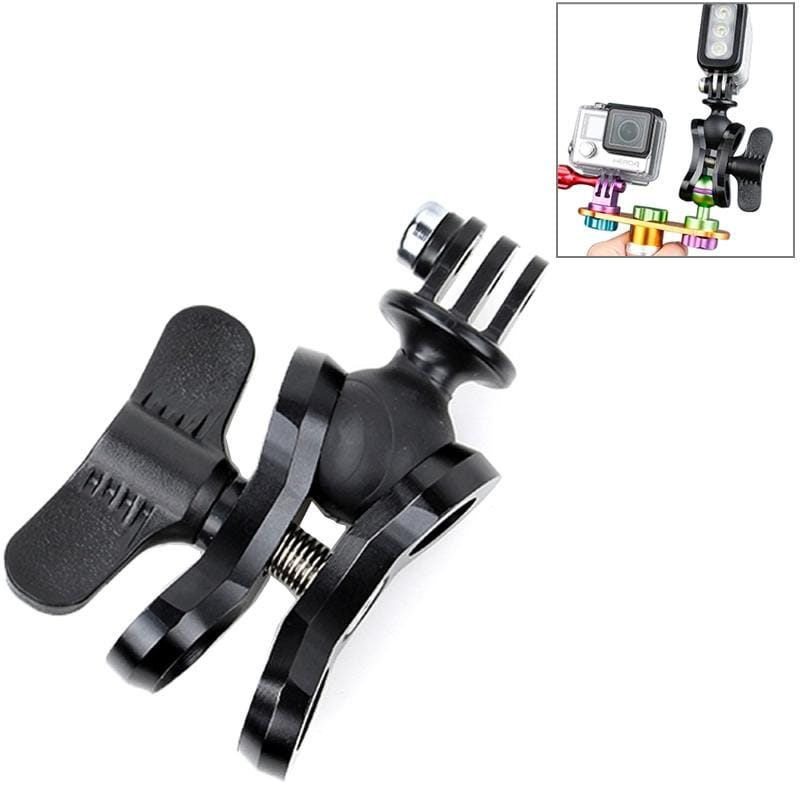 TMC HR311 Butterfly Connector with Ball Adapter Mount for GoPro HERO4 /3+ /3 /2 /1, Xiaomi Yi, SJ4000, SJ5000, SJ6000 Camera (Black)