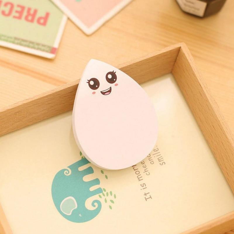 5 PCS Water Drop Sticky Posts Message Sticker Cute Smiley Face N Times Post (Smile)