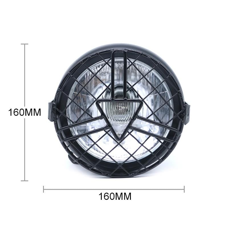 Motorcycle Arrowhead Reticular Retro Lamp LED Headlight Modification Accessories for CG125 / GN125 (Yellow)